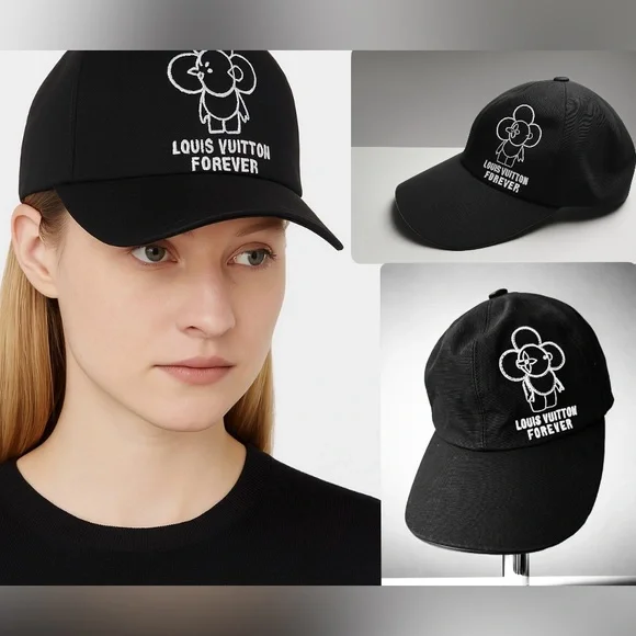 Louis Vuitton LMTD embroidered“FOREVER” black cap ? APRIL16ACCESSORIES_5.png?v=  main image 3